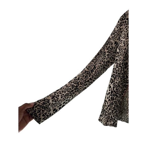 Marc Cain Cheetah Print Casual Stretch Long Sleeve Open Front Cardigan Size 2 - Picture 9 of 13